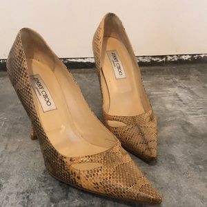 Jimmy Choo snakeskin pointed heel
